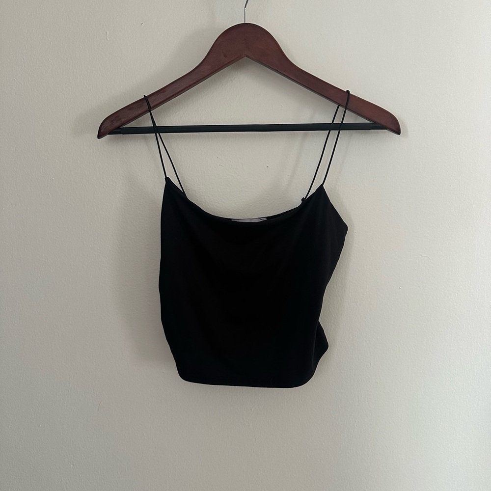 Gaze Black Camisole with Spaghetti Straps